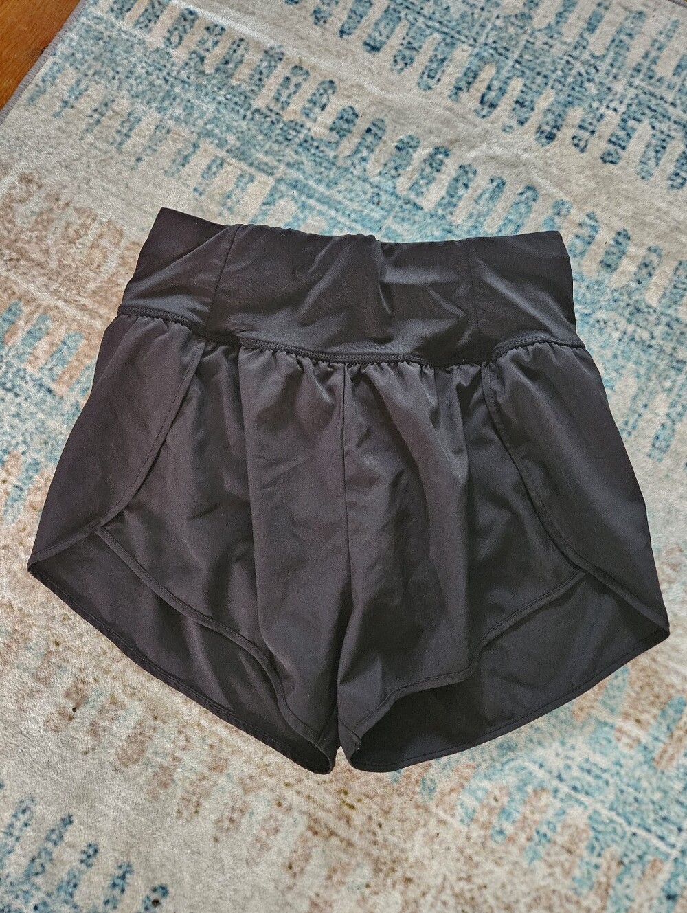 Love Tree Black Women's Athletic Shorts with High Waist